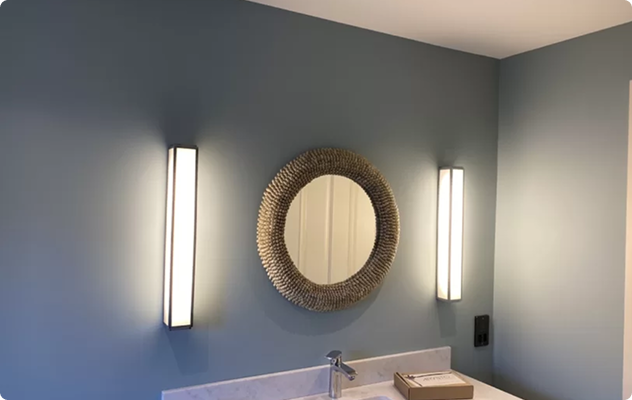 Kitchen lighting and electrical finish